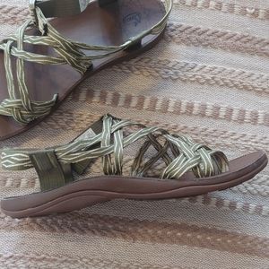 Chaco sandals leather metal